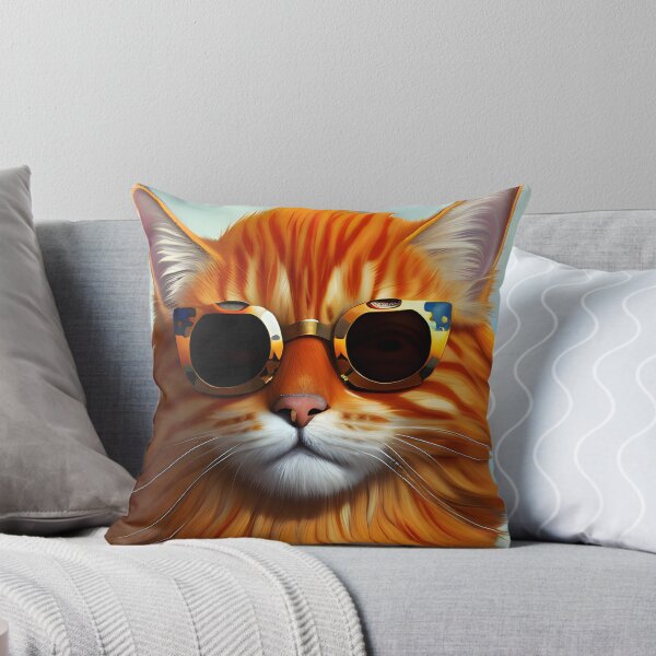 Item preview, Gato atigrado naranja - Arte digital moderno designed and sold by Ai-michiart.