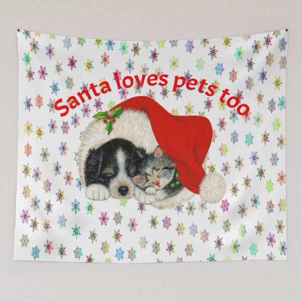 Item preview, Santa Loves Pets Too designed and sold by Aurorapod.