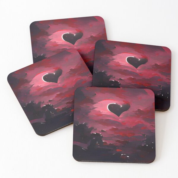 Item preview, Passionate Heart of Love Moon with Scarlet Red Sky designed and sold by deniselynnimage.