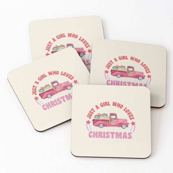 Item preview, Merry Christmas Womens Girls Pink Tree Christmas Just A Girl Who Loves Christmas Retro Vintage Christmas Design designed and sold by CandyDroidMerch.