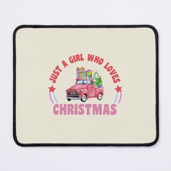 Item preview, Merry Christmas Womens Girls Pink Tree Christmas Just A Girl Who Loves Christmas Retro Vintage Christmas Design designed and sold by CandyDroidMerch.
