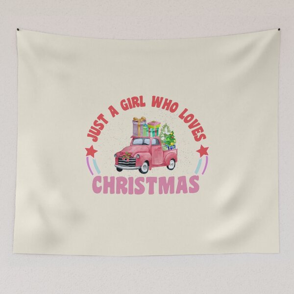Item preview, Feliz Navidad Mujeres Chicas Árbol rosa Navidad Solo una chica que ama la Navidad Diseño retro vintage de Navidad designed and sold by CandyDroidMerch.