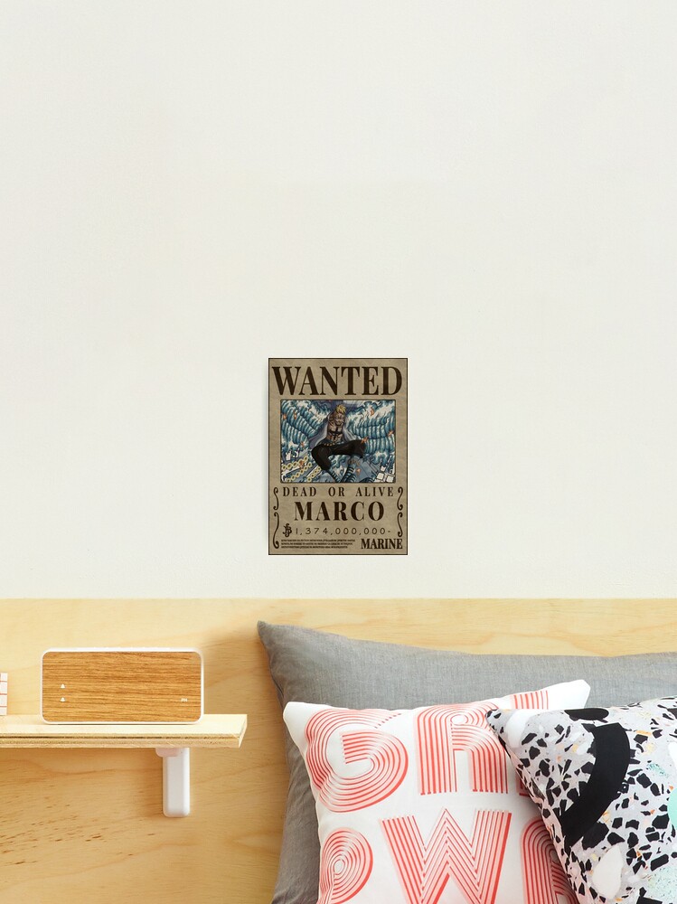Bounty Marco The Fenix One Piece Wanted Poster Art Board Print