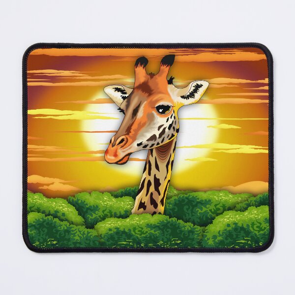 Item preview, Giraffe on Wild African Savanna Sunset  designed and sold by BluedarkArt.