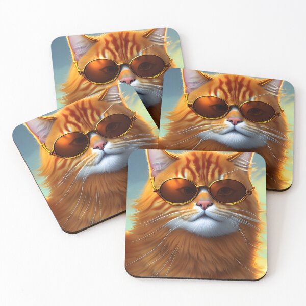 Item preview, Gato atigrado naranja - Arte digital moderno designed and sold by Ai-michiart.