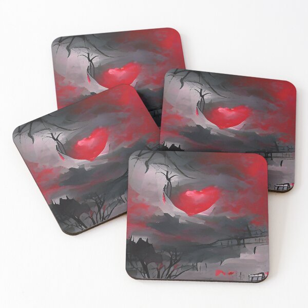Item preview, Everyday Adoration of Red Moon Love Heart  designed and sold by deniselynnimage.