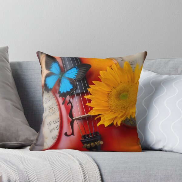 Item preview, Blue Butterfly On Baroque Violin With Sunflower designed and sold by Garry Gay.