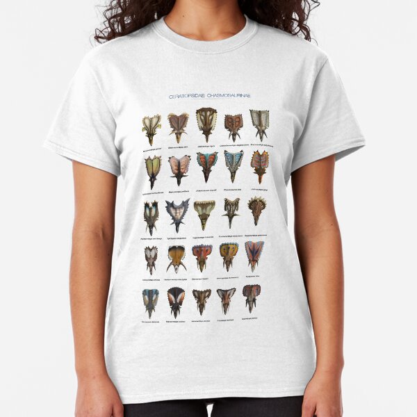 Front view of ceratopsid heads Classic T-Shirt