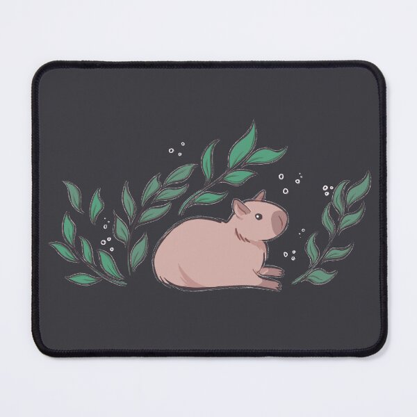 Aperçu de l'œuvre Capybara et Feuille [Couleur, Foncé] créée et vendue par Thirea.