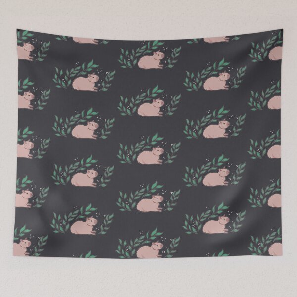 Item preview, Carpincho y hoja [color, oscuro] designed and sold by Thirea.