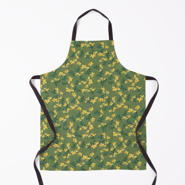 Vista previa del artículo con la obra «Patrón de diseño de superficie floral transparente de lino amarillo», diseñado y vendido por PBJArt.