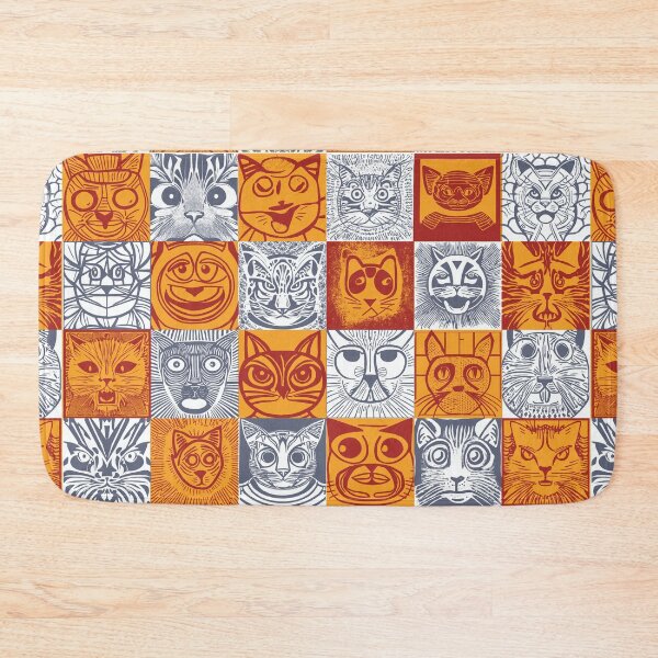 Item preview, Hawaiian Tribal Style Cat Face Check Checker Pattern designed and sold by pelagio.