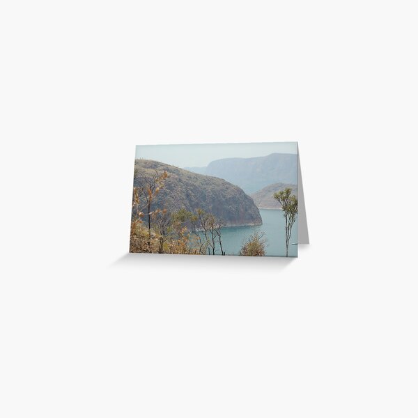Lake Argyle in smoke Greeting Card
