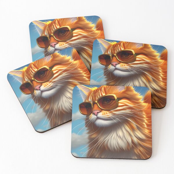 Item preview, Gato atigrado naranja - Arte digital moderno designed and sold by Ai-michiart.