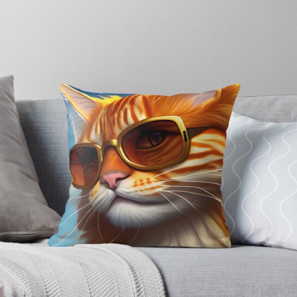 Item preview, Gato atigrado naranja - Arte digital moderno designed and sold by Ai-michiart.