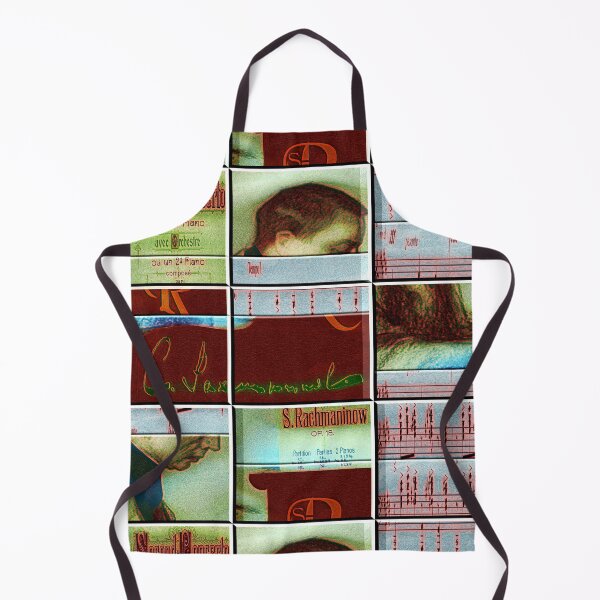 Item preview,  AMAZING PAINTING ABSTRACT PORTRAIT OF SERGEI RACHMANINOFF PIANIST MUSICIAN COMPOSER - CLASSICAL MUSIC SCORE - PATCHWORK SIGNATURE designed and sold by Ralek.