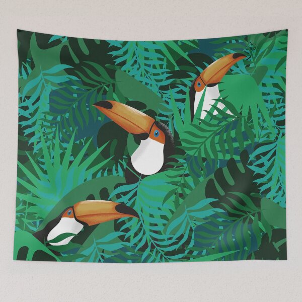 Item preview, Toucans in dense foliage designed and sold by cook-creative.