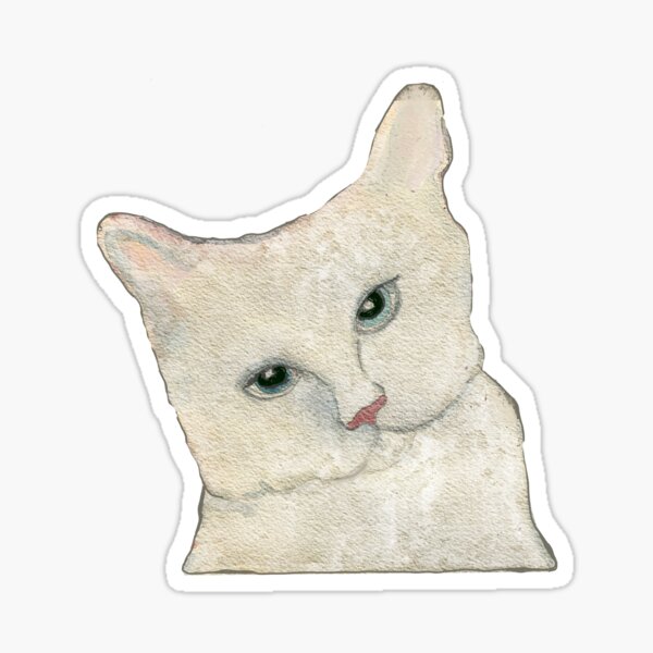 Sweet white cat Sticker