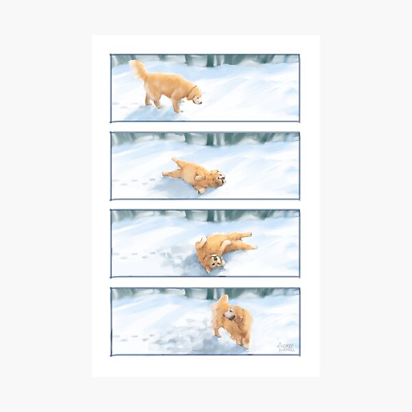 Item preview, Happy Snow Dog designed and sold by Audrey Paints Animals.