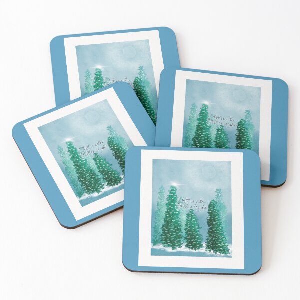 Item preview, Watercolor Holiday Forest All is Calm designed and sold by Sheri42.