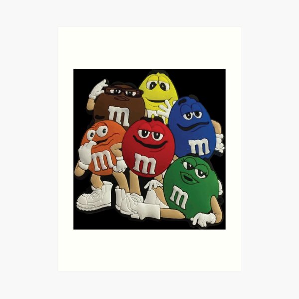 Green M&M character Art Print for Sale by Trasarual