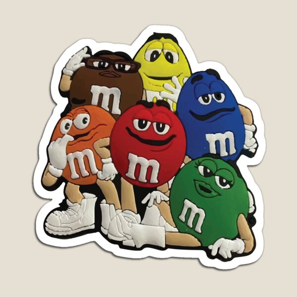 M&Ms Magnet - Red Yellow Green Blue Brown Orange - Candy - M and M