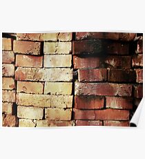 aged used clinker bricks Poster