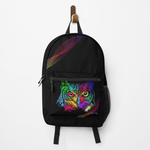 Item preview, abstract magic colored owl neon illustration designed and sold by Bcolors.