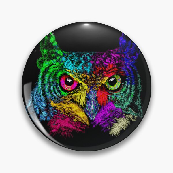 Item preview, abstract magic colored owl neon illustration designed and sold by Bcolors.