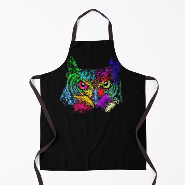 Item preview, abstract magic colored owl neon illustration designed and sold by Bcolors.