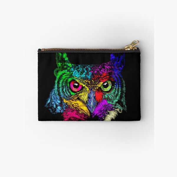 Item preview, abstract magic colored owl neon illustration designed and sold by Bcolors.