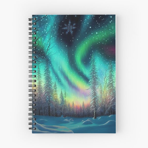 Item preview, Northern Lights Beautiful Winter Snow Scene  designed and sold by PurpleCauldron.
