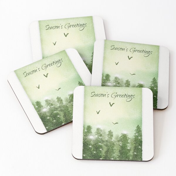 Item preview, Watercolor Holiday Forest Seasons Greetings designed and sold by Sheri42.