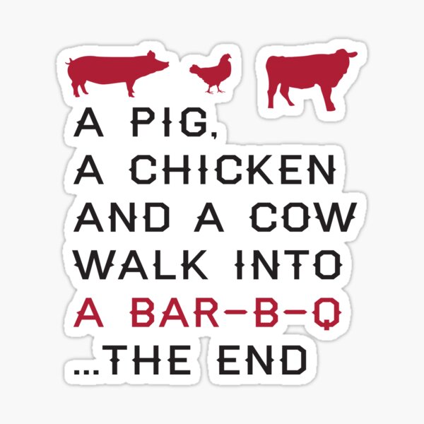Funny BBQ Gift Tee Sticker