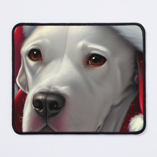 Item preview,  Christmas Dogo Argentino Wearing A Santa Hat designed and sold by ZenEverAI.