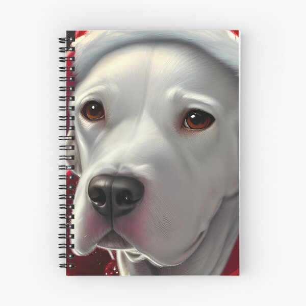 Item preview,  Christmas Dogo Argentino Wearing A Santa Hat designed and sold by ZenEverAI.