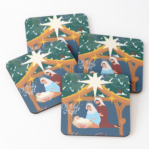 Item preview, Oh holy night starlight of Bethlehem mary, Joseph and Baby Jesus in his crip designed and sold by Silva-Sol.