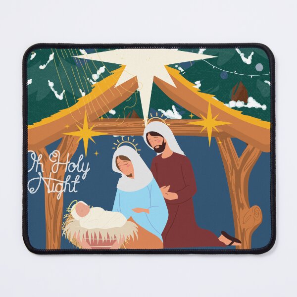 Item preview, Oh holy night starlight of Bethlehem mary, Joseph and Baby Jesus in his crip designed and sold by Silva-Sol.
