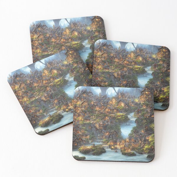 Item preview, fantasy village by a river designed and sold by David-Howells.