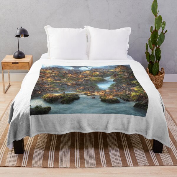 Item preview, fantasy village by a river designed and sold by David-Howells.