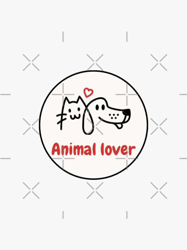 "Animal lover cat dog cartoon" Sticker for Sale by IvanaKacanski