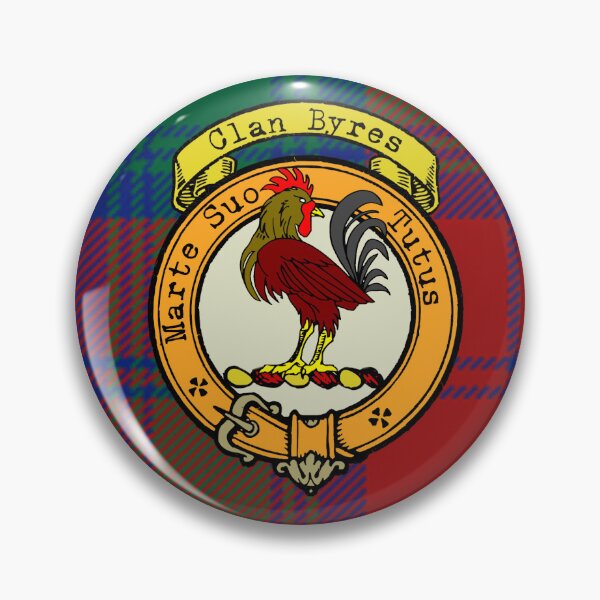Item preview, Clan Byres Scottish Tartan and Crest designed and sold by BagTown Clans.