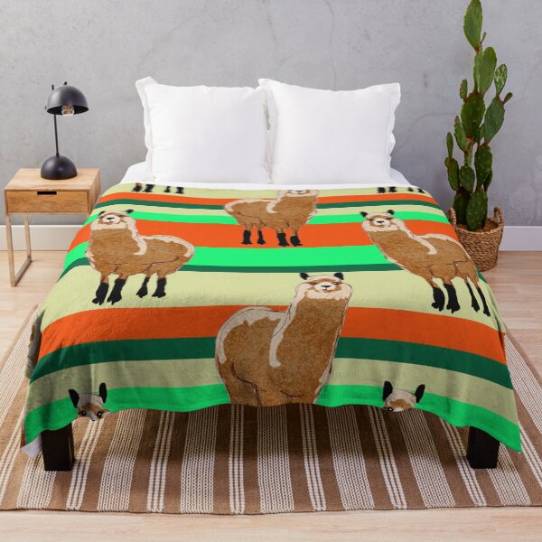 Item preview, Colorful Serape Alpaca Décor Pattern (Green & Yellow Mexican Pattern Design) designed and sold by MindCereal.