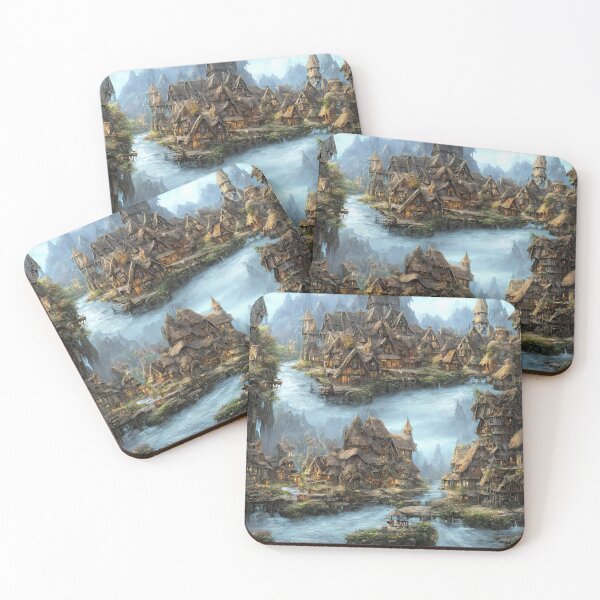 Item preview, fantasy village by a river designed and sold by David-Howells.