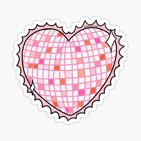 Peach Disco Ball Sticker Pack — Not Sorry Art