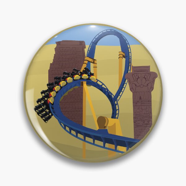 Item preview, Montu Coaster Circle "Sandstorm" Design designed and sold by CoasterMerch.