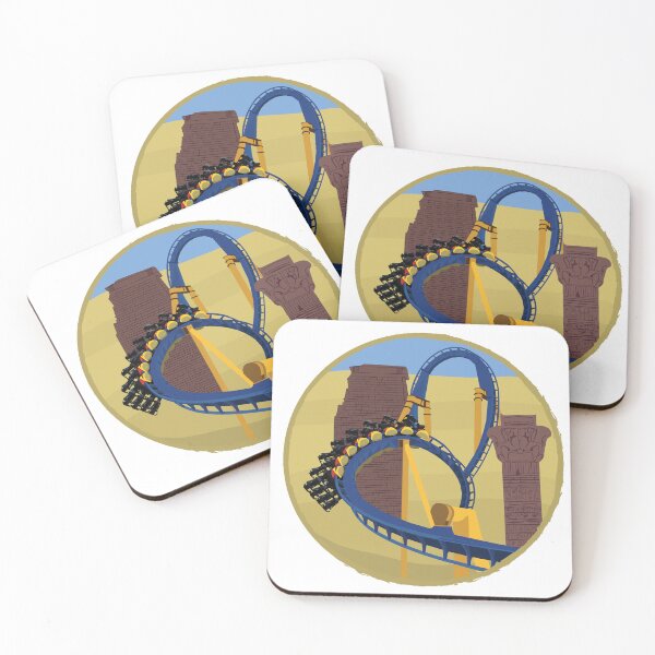 Item preview, Montu Coaster Circle "Sandstorm" Design designed and sold by CoasterMerch.