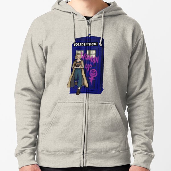 Woman up, Doctor! Zipped Hoodie