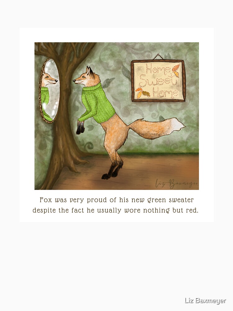 Thumbnail 7 of 7, Classic T-Shirt, Fox in a Sweater designed and sold by Lizr81.