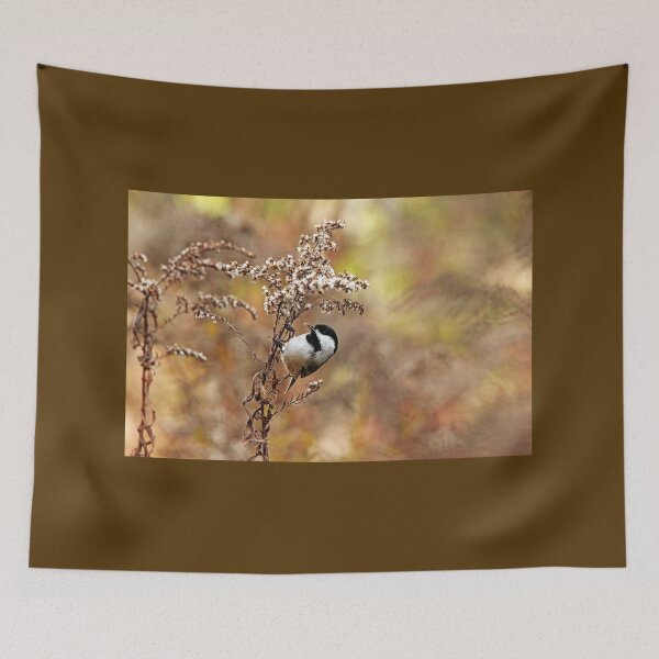 Item preview, Chickadee At Goldenrod Feeder designed and sold by Debbie Oppermann.